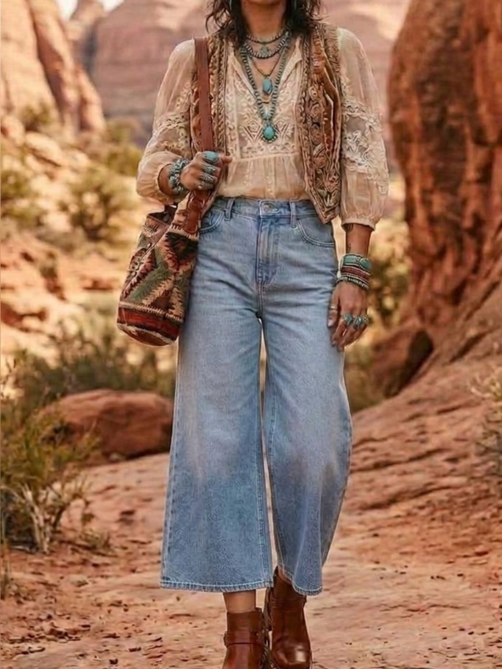 High-Rise Wide Leg Jeans in Light Blue Wash